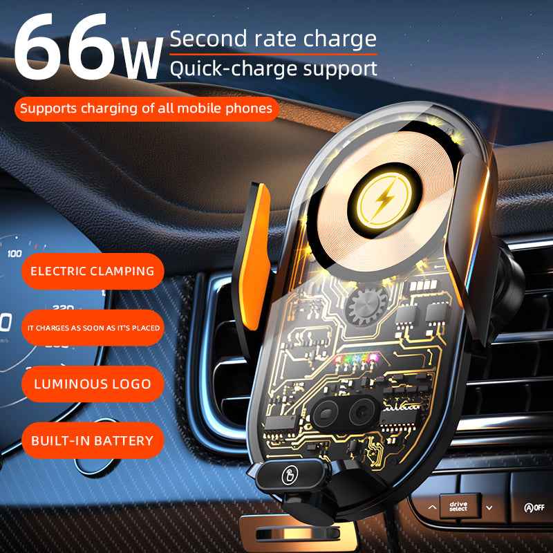 Ronix® C23 66W Super Fast Charging Car Mount — Transparent Cyber Edition