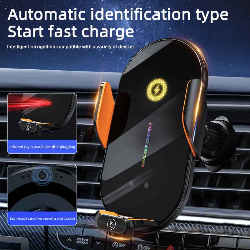 Ronix® C3 Wireless Car Charger — Auto-Clamping & Touch Release