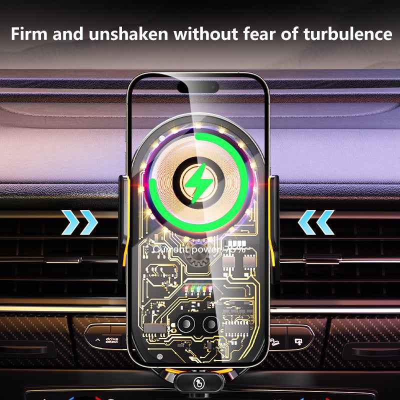 Ronix® C23 66W Super Fast Charging Car Mount — Transparent Cyber Edition