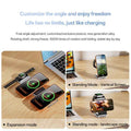 Ronix® ES8 3-in-1 Foldable MagSafe Charging Station — 3D Glass & Zinc Alloy