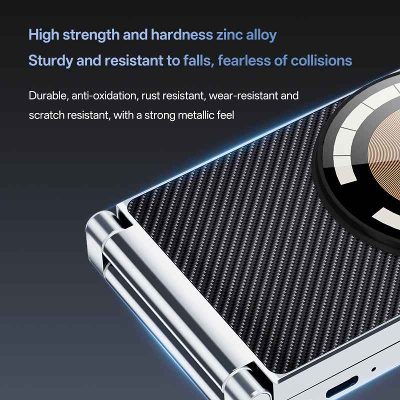 Ronix® ES8 3-in-1 Foldable MagSafe Charging Station — 3D Glass & Zinc Alloy