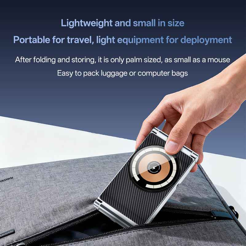 Ronix® ES8 3-in-1 Foldable MagSafe Charging Station — 3D Glass & Zinc Alloy