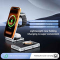 Ronix® ES8 3-in-1 Foldable MagSafe Charging Station — 3D Glass & Zinc Alloy