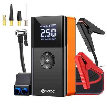 Ronix® PS-211 4-in-1 Jump Starter & Tire Inflator Battery Booster & Air Compressor, Preset Auto-Stop, Power Bank with LED Flashlight